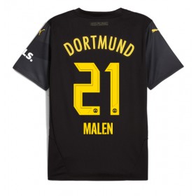 Pánské fotbalový oblečení Borussia Dortmund Donyell Malen #21 Venkovní košile 2024-25 Krátkým Rukávem